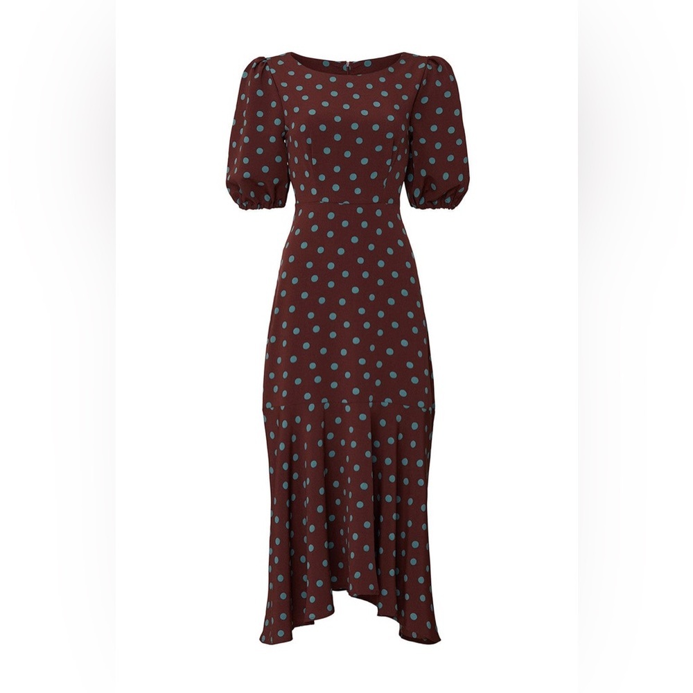 Dot printed dress maxi